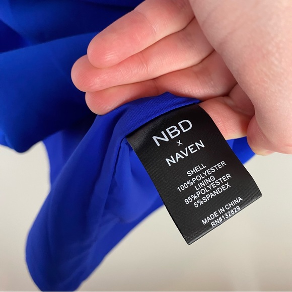 NBD x Naven Twins Not Your Babe Dress cobalt blue size large new nwt - Picture 8 of 10